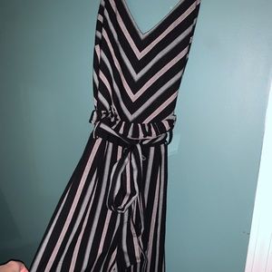 Blue striped jumpsuit